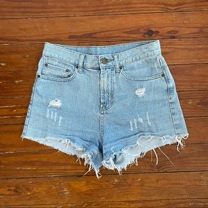 BDG Distressed Girlfriend High Rise Denim Short